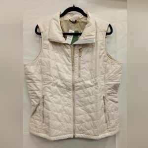 L.L. Bean Women's Cream Quilted Vest